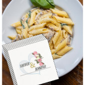 パーソナライズされたモダン結婚のナプキン スタンダードカクテルナプキン