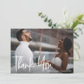 パーソナライズされたモダン結婚サンキューカード サンキューカード (スタンド正面)