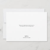 パーソナライズされたモダン結婚サンキューカード サンキューカード (裏面)