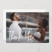 パーソナライズされたモダン結婚サンキューカード サンキューカード (正面/裏面)