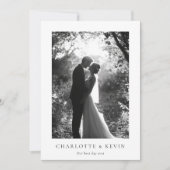 パーソナライズされたモダン結婚サンキューカード サンキューカード (正面)