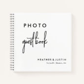 パーソナライズされたモダン結婚写真集 ノートブック (正面)