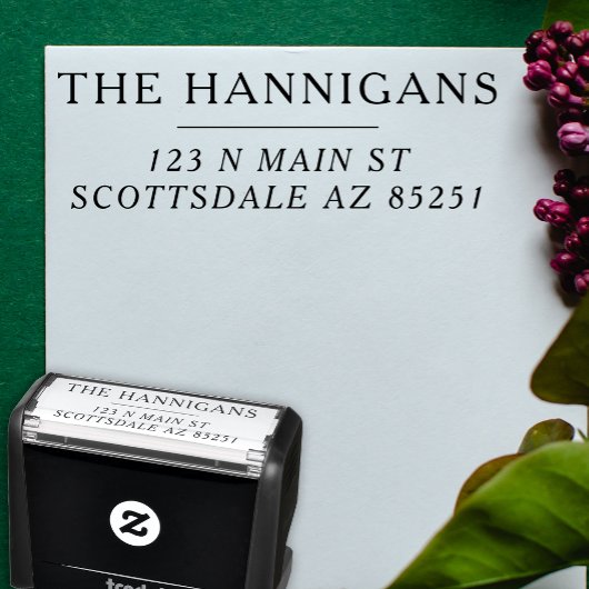 パーソナライズされたモダン結婚差出人住所 セルフインキングスタンプ