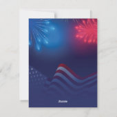 パーソナライズされたモダン花火7月4日 シーズンカード (裏面)