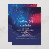 パーソナライズされたモダン花火7月4日 シーズンカード (正面/裏面)