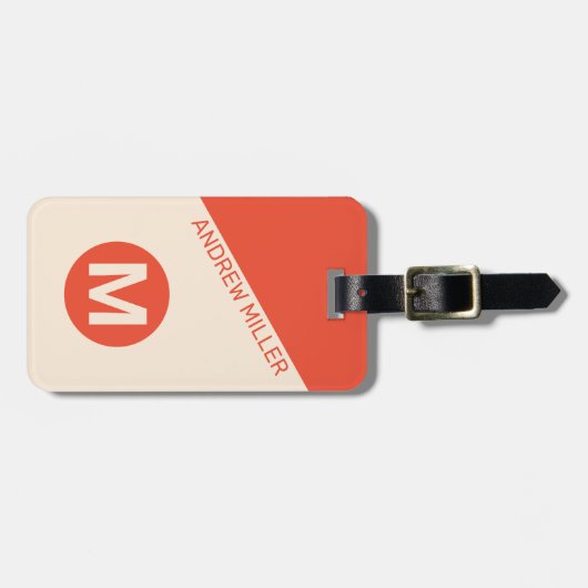 パーソナライズされたモダン荷物タグ男性へ ラゲッジタグ (正面横)