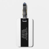 パーソナライズされたモダン荷物タグ男性へ ラゲッジタグ (裏面縦)