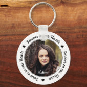 パーソナライズされたモダン記念碑 キーホルダー (正面)