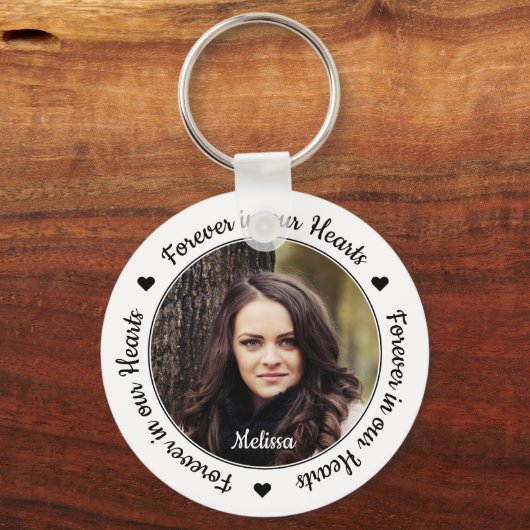 パーソナライズされたモダン記念碑 キーホルダー (正面)