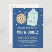 パーソナライズされたモダン誕生会 インビテーションポストカード (正面/裏面)