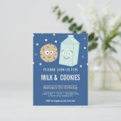 パーソナライズされたモダン誕生会 インビテーションポストカード (スタンド正面)