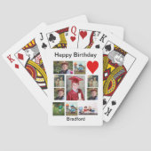 パーソナライズされたモダン誕生日11フォトコラージュ トランプ (裏面)