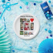 パーソナライズされたモダン誕生日11フォトコラージュ ペーパープレート (パーティー)