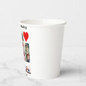 パーソナライズされたモダン誕生日11フォトコラージュ 紙コップ (左)