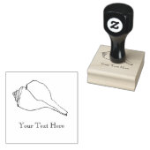 パーソナライズされたモダン貝 ラバースタンプ (押印)