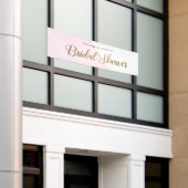 パーソナライズされたモダン赤面金ゴールドブライダルシャワー 横断幕 (ビルの外側)