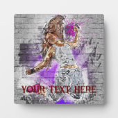 パーソナライズされたモダン通り絵を描芸術 フォトプラーク (正面)