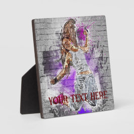 パーソナライズされたモダン通り絵を描芸術 フォトプラーク