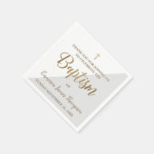 パーソナライズされたモダン金ゴールド スタンダードカクテルナプキン (角)