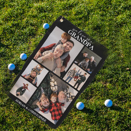 パーソナライズされたモダン頭 | 6フォトゴルフタオル ゴルフタオル