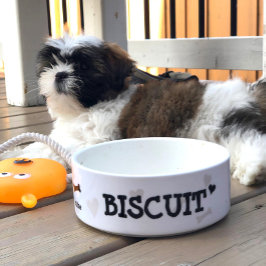 パーソナライズされたモダン食べ物を与えのPupアイコン犬のボウル ボウル