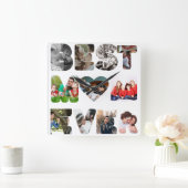 パーソナライズされたモダン11最高の人の母親 スクエア壁時計 (ホーム)