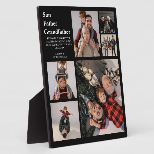 パーソナライズされたモダン3世代 |写真6 フォトプラーク (側面)