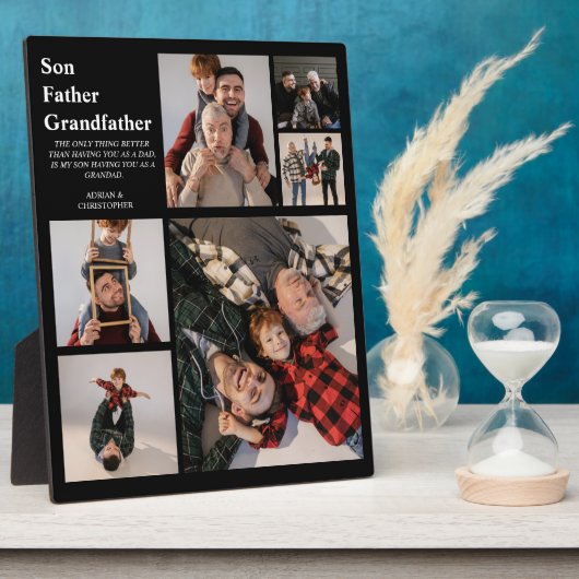 パーソナライズされたモダン3世代 |写真6 フォトプラーク (側面)