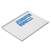 パーソナライズされたモダン ミニマル インテンション 青 ノートブック (左側)