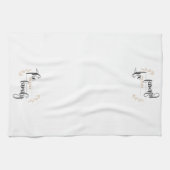 パーソナライズされたモダン&洗練された姓 | キッチンタオル (横)