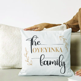 パーソナライズされたモダン&洗練された姓 | クッション
