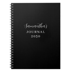 パーソナライズされたモダンBlack Journal ノートブック