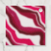 パーソナライズされたモダンCandy Cane Red Christmas Name フェイバータグ (裏面)