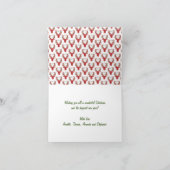 パーソナライズされたモダンChristmas Reindeer Lightsカード サンキューカード (内部)