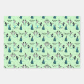 パーソナライズされたモダンDancers Gift Wrap Set ラッピングペーパーシート (正面2)