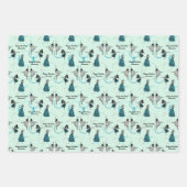 パーソナライズされたモダンDancers Gift Wrap Set ラッピングペーパーシート (正面)