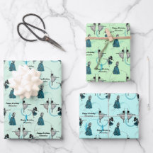 パーソナライズされたモダンDancers Gift Wrap Set