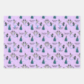 パーソナライズされたモダンDancers Gift Wrap Set ラッピングペーパーシート (正面3)