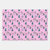 パーソナライズされたモダンDancers Gift Wrap Set ラッピングペーパーシート (正面)