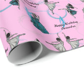 パーソナライズされたモダンDancers Gift Wrap Set ラッピングペーパー (ロールコーナー)