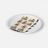 パーソナライズされたモダンGroundhog Day 9 Photo Collage ペーパープレート (アングル)