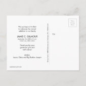 パーソナライズされたモダンPhoto Collage Blue 案内ポストカード (裏面)