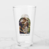 パーソナライズされたモダンPhoto Keepsake Beer タンブラーグラス (正面)