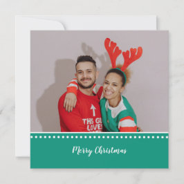 パーソナライズされたモダンSquare Photo Christmas Card シーズンカード
