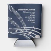 パーソナライズされたモダンSWEET MUSIC HAPPY Anniversary 缶クーラー (正面)