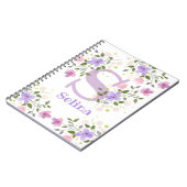 パーソナライズされたモノグラムと名前 ノートブック (左側)