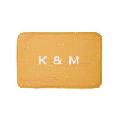 パーソナライズされたモノグラムのカスタム灰色または灰色の風呂 バスマット (正面)