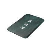 パーソナライズされたモノグラムのカスタム石板グレイBa バスマット (アングル)