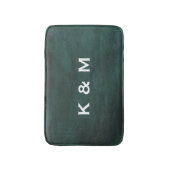 パーソナライズされたモノグラムのカスタム石板グレイBa バスマット (正面縦)