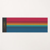 パーソナライズされたモノグラムのカラフルストライプの ヨガマット (正面(横))